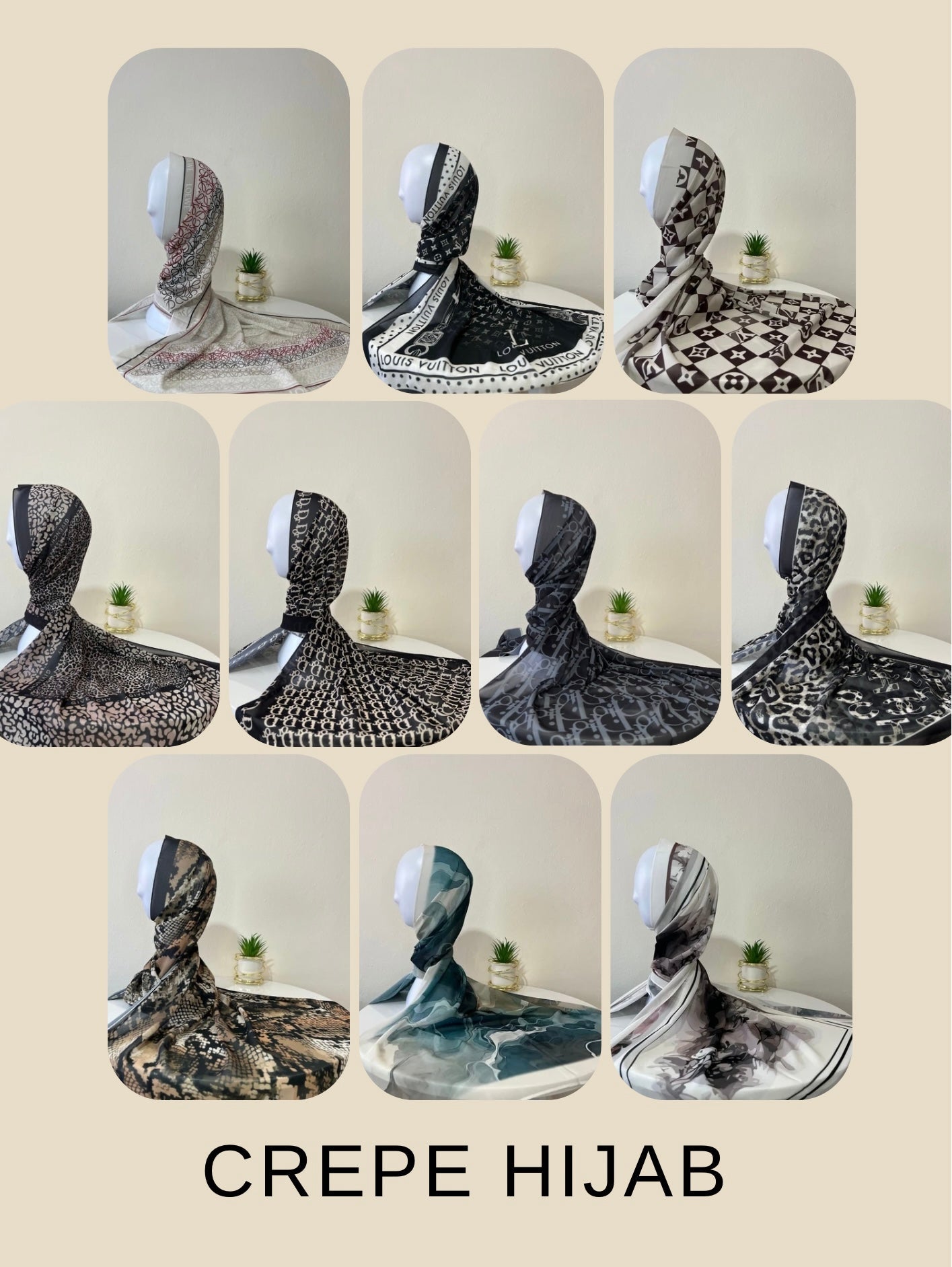 Crepe hijab
