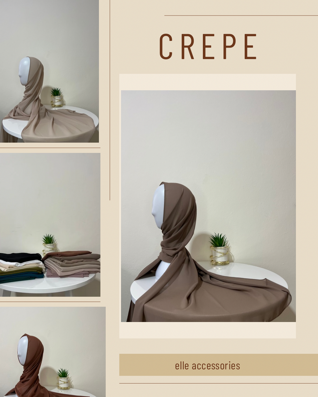 Crepe hijab