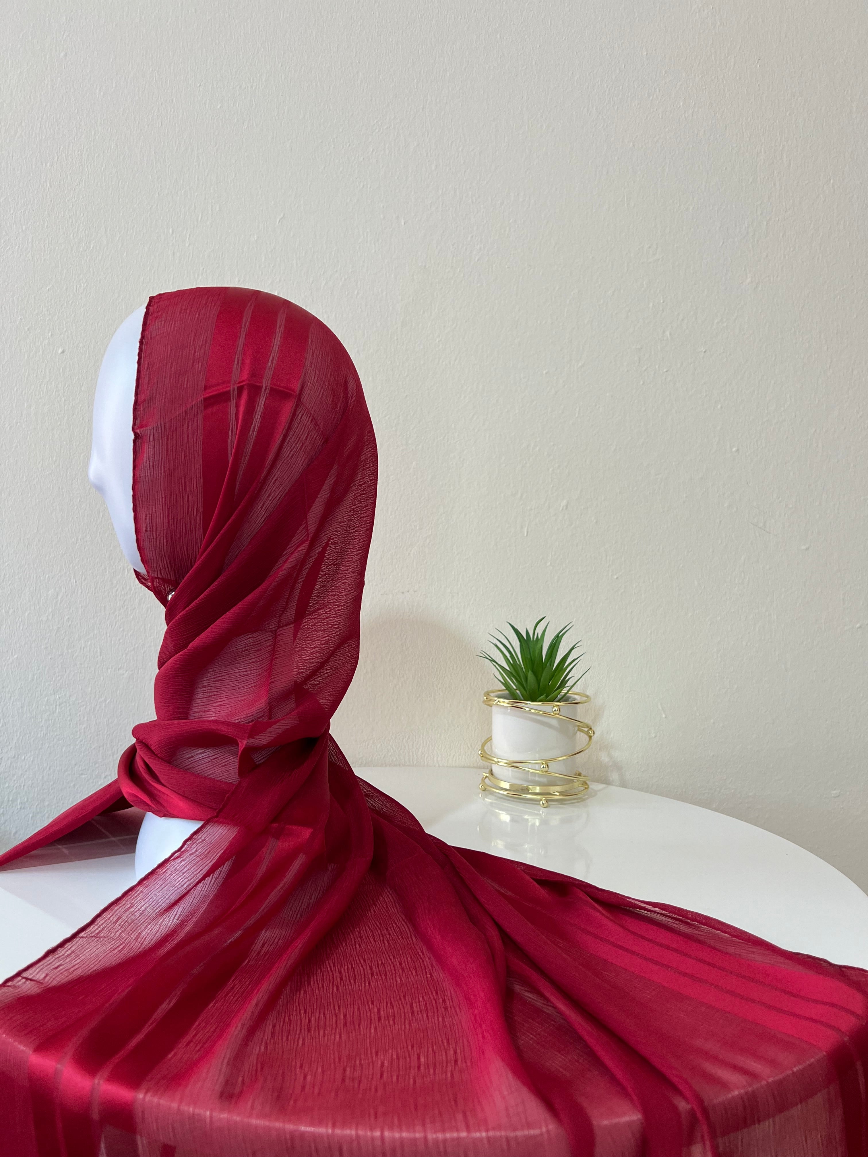 Linen veils with satin 3