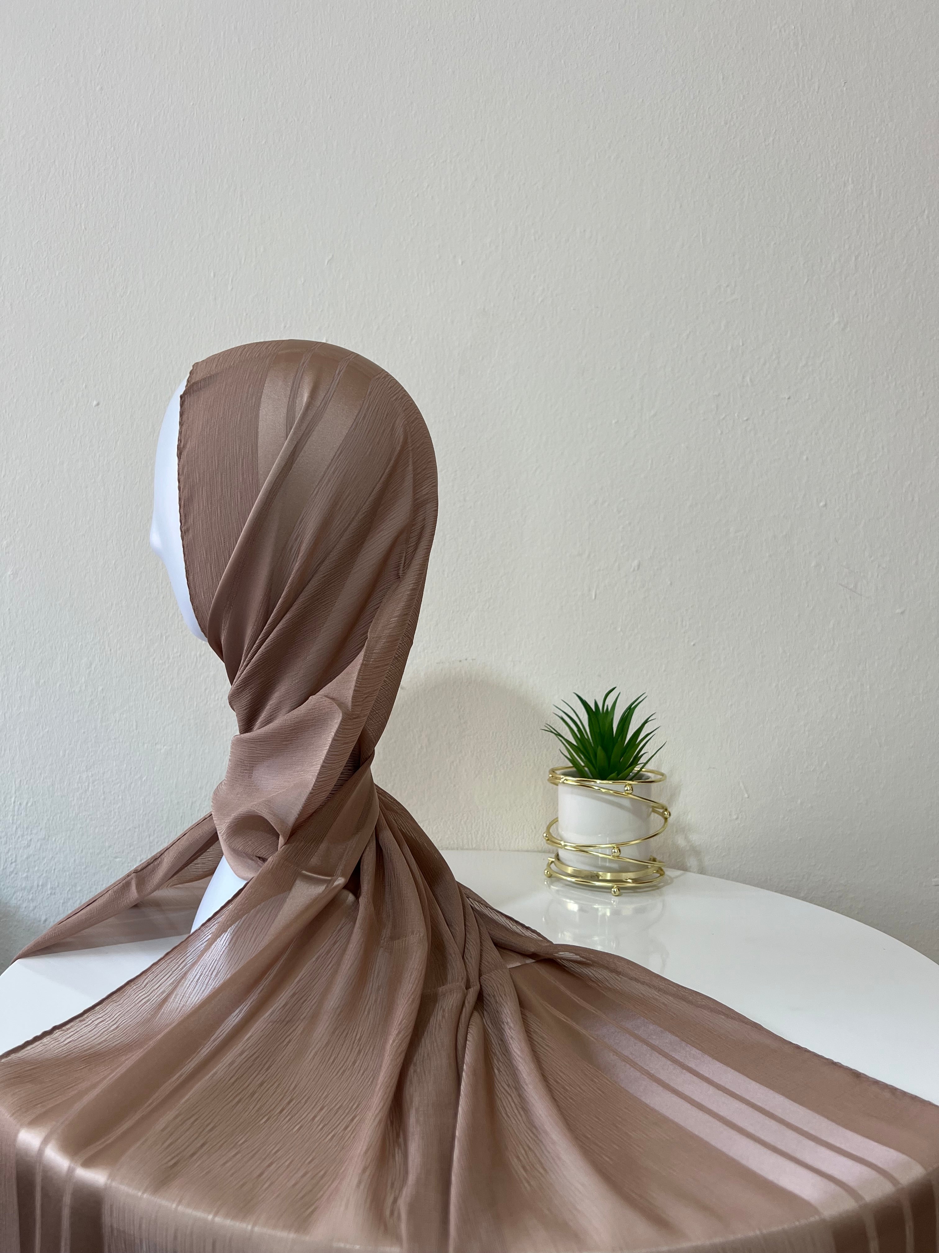 Linen veils with satin 3