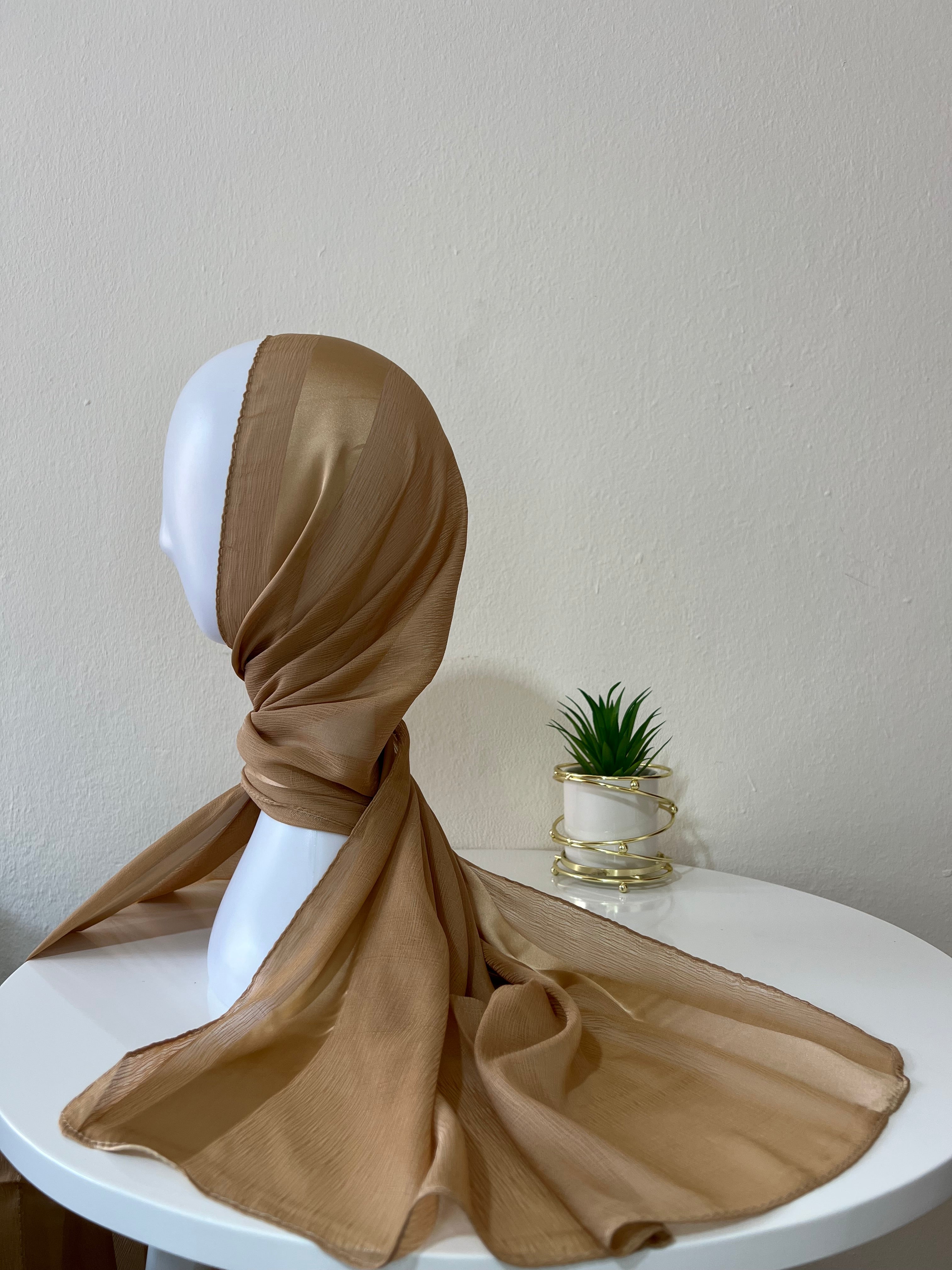 Linen veils with satin 2