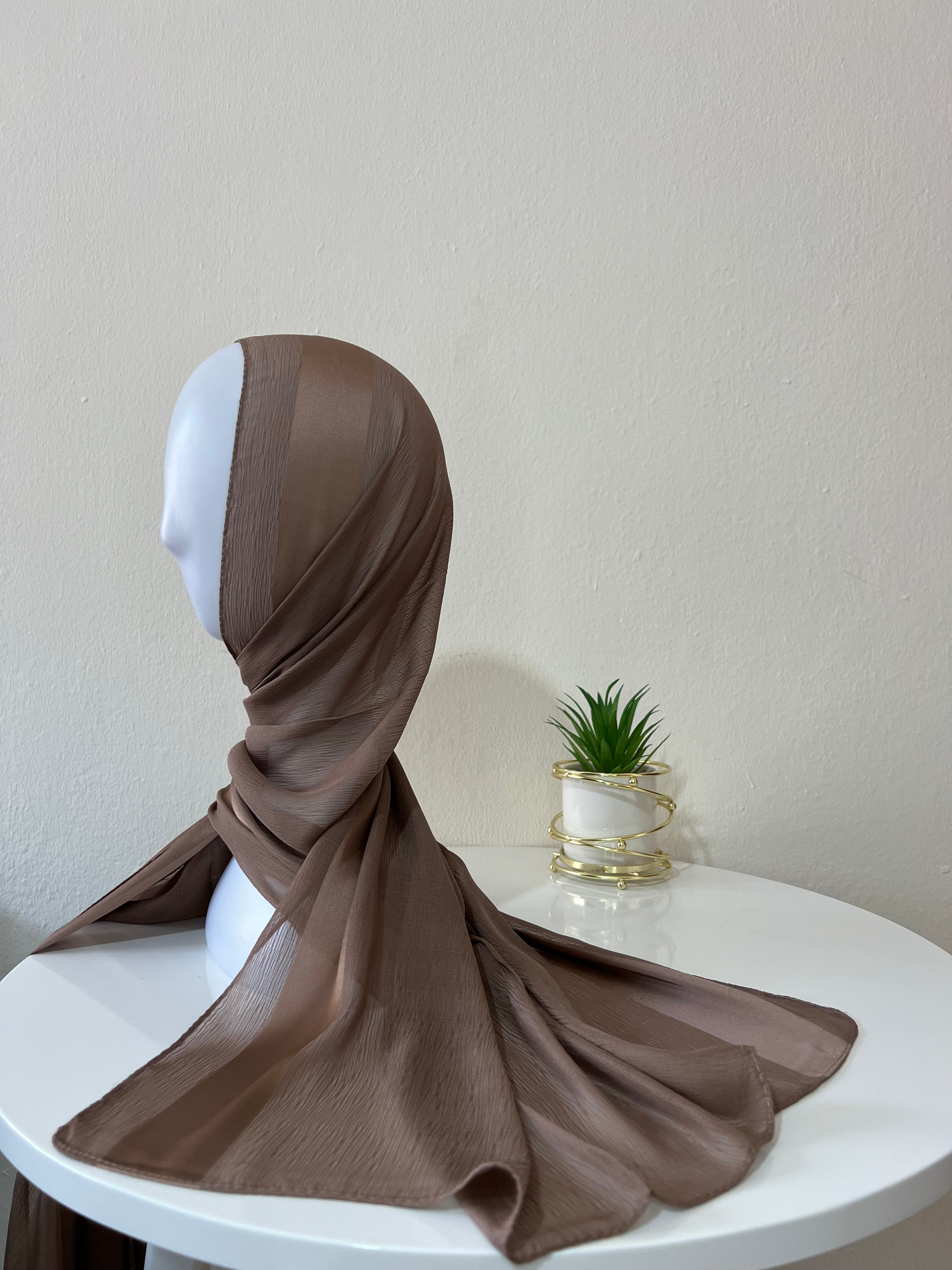 Linen veils with satin 2