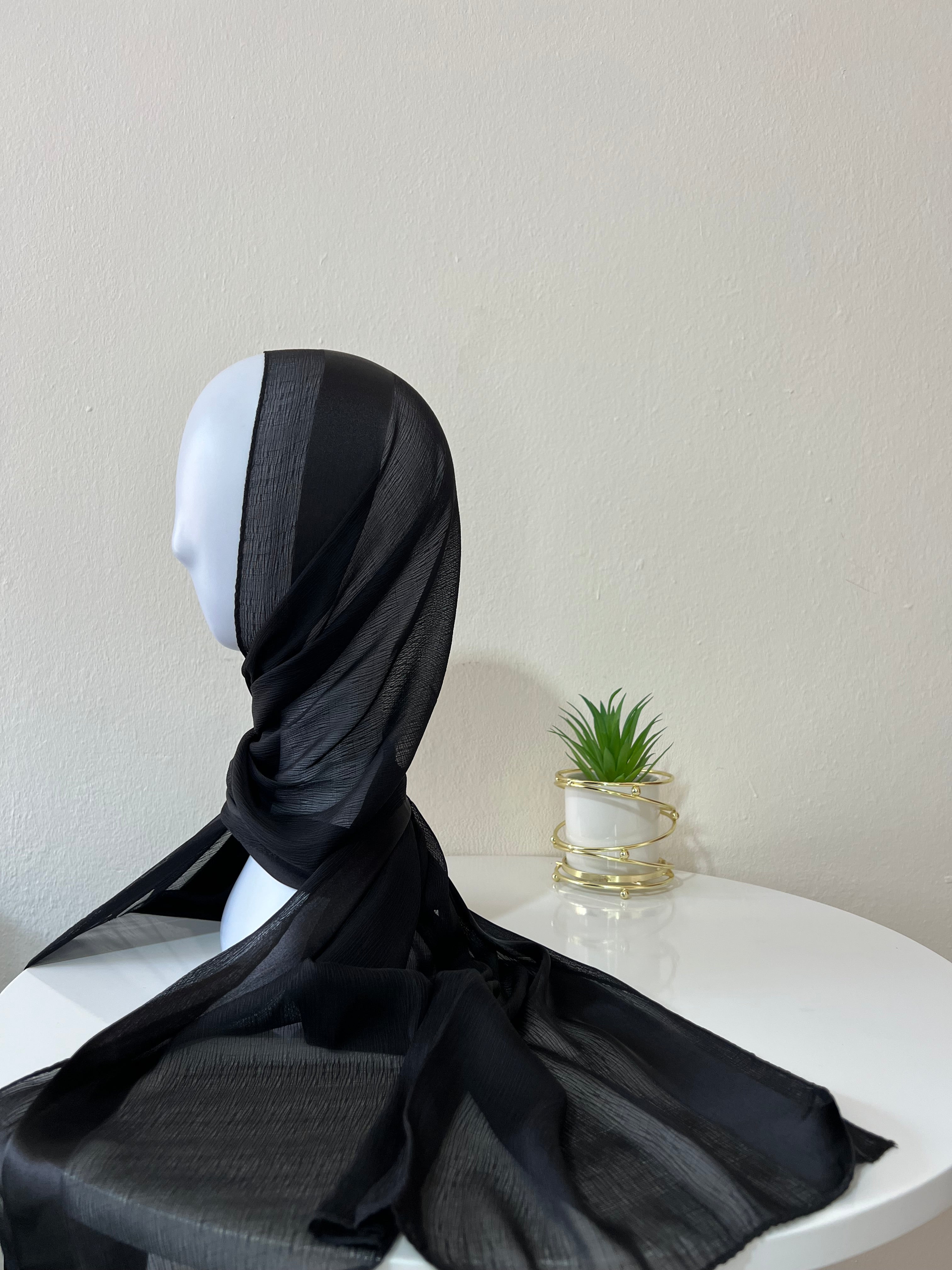 Linen veils with satin 2