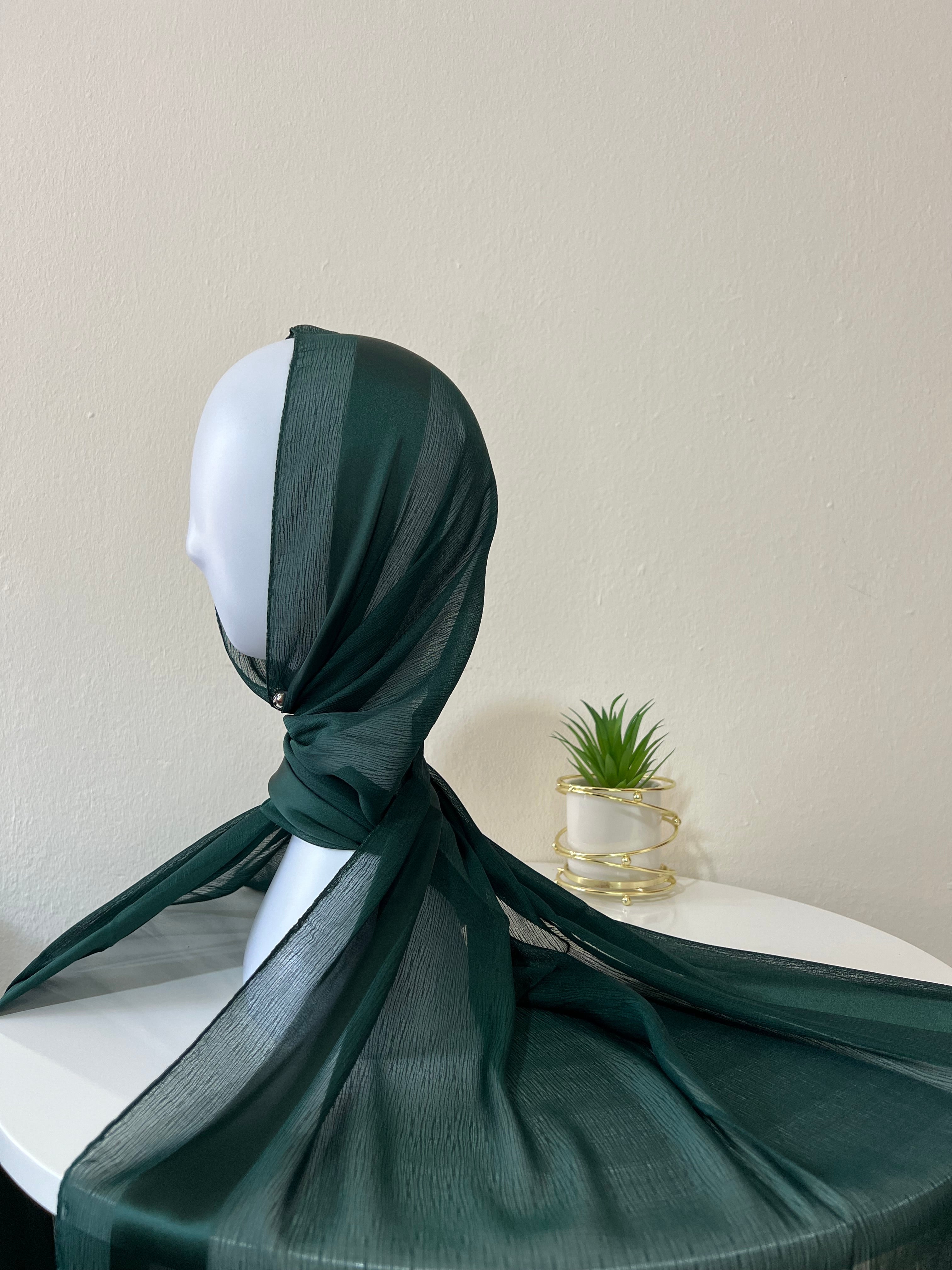 Linen veils with satin 2