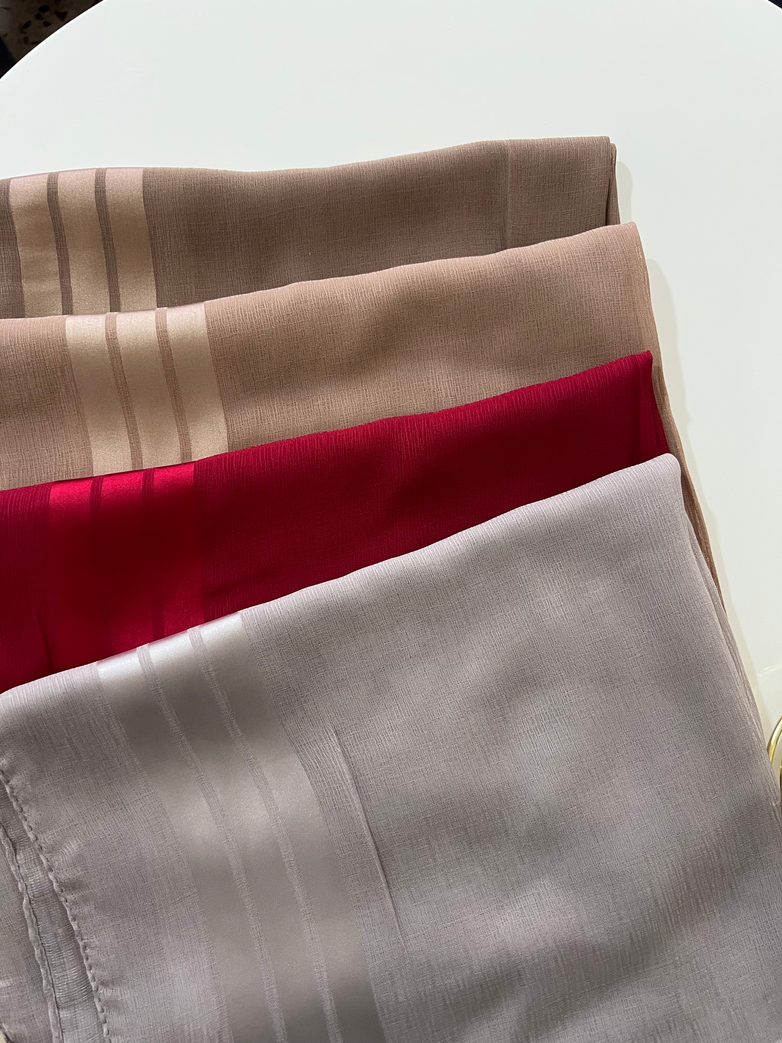 Linen veils with satin 3