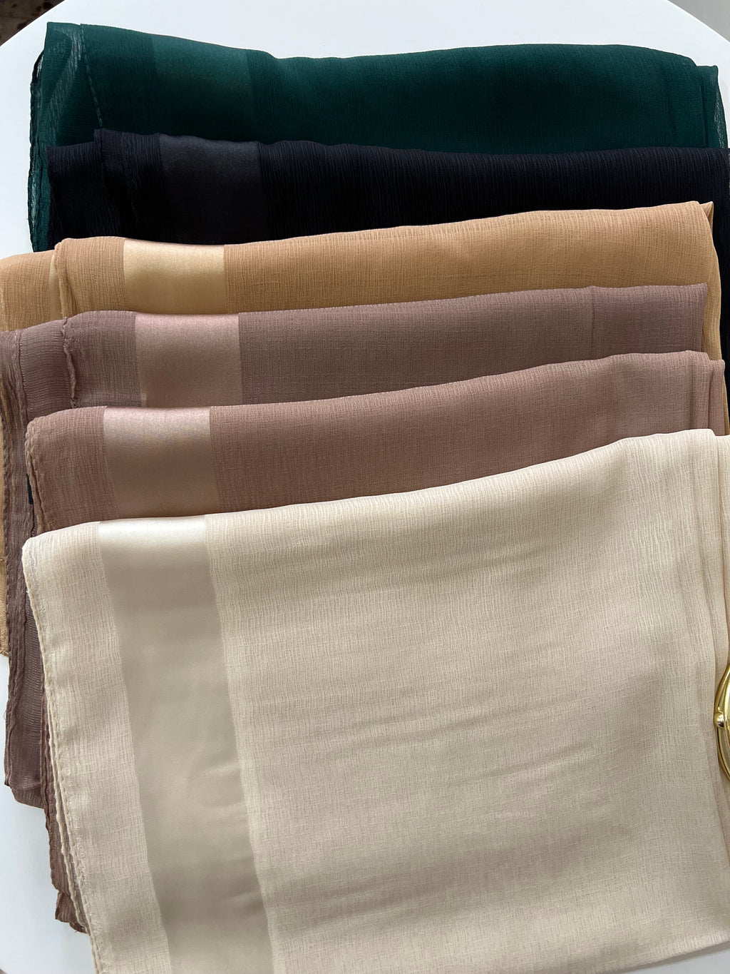 Linen veils with satin 2