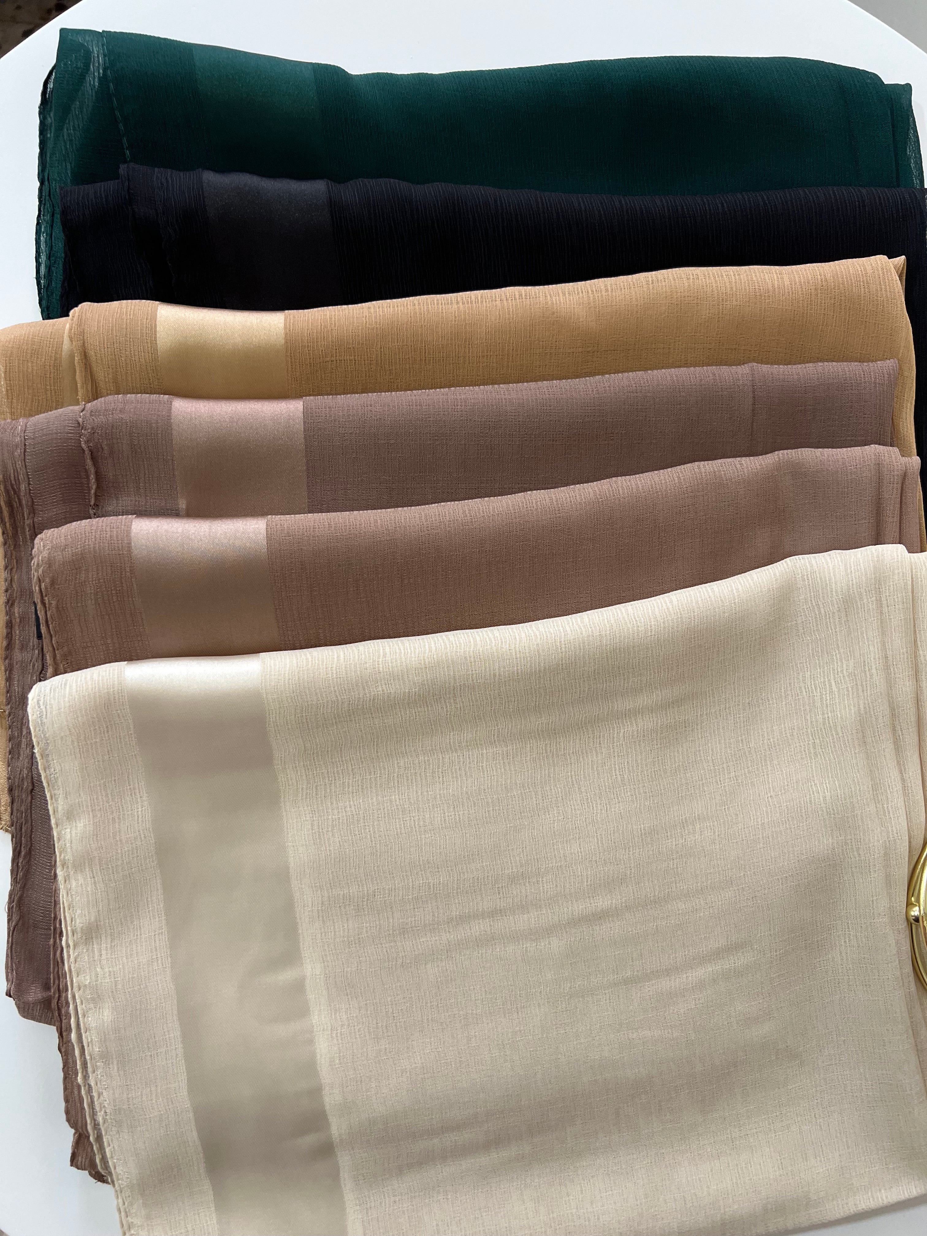 Linen veils with satin 2