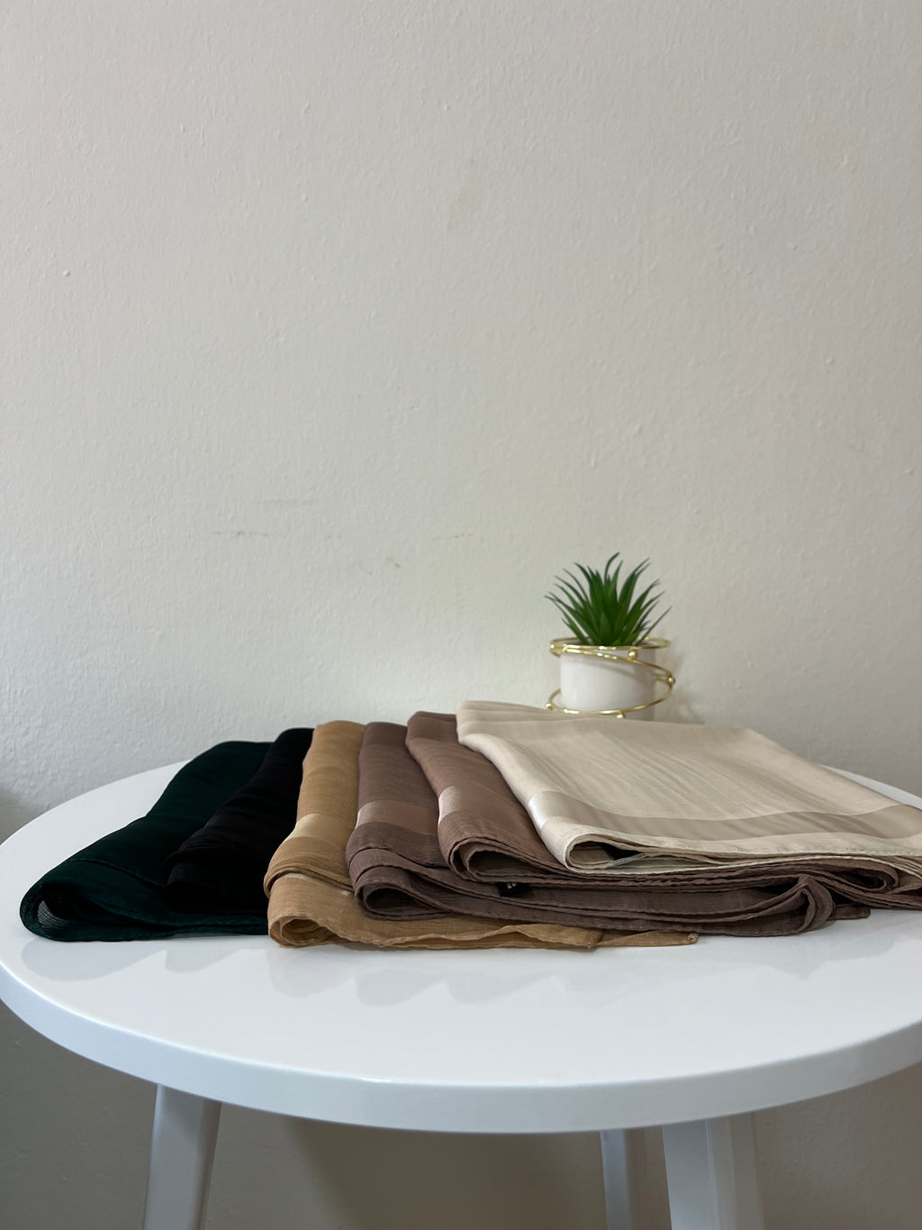 Linen veils with satin 2